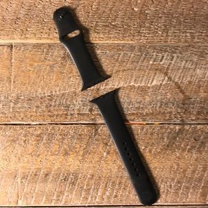 Black Apple Watch sports band.